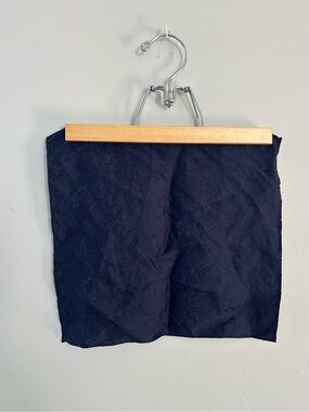100% Silk Navy Jacquard Handkerchief Pocket Square